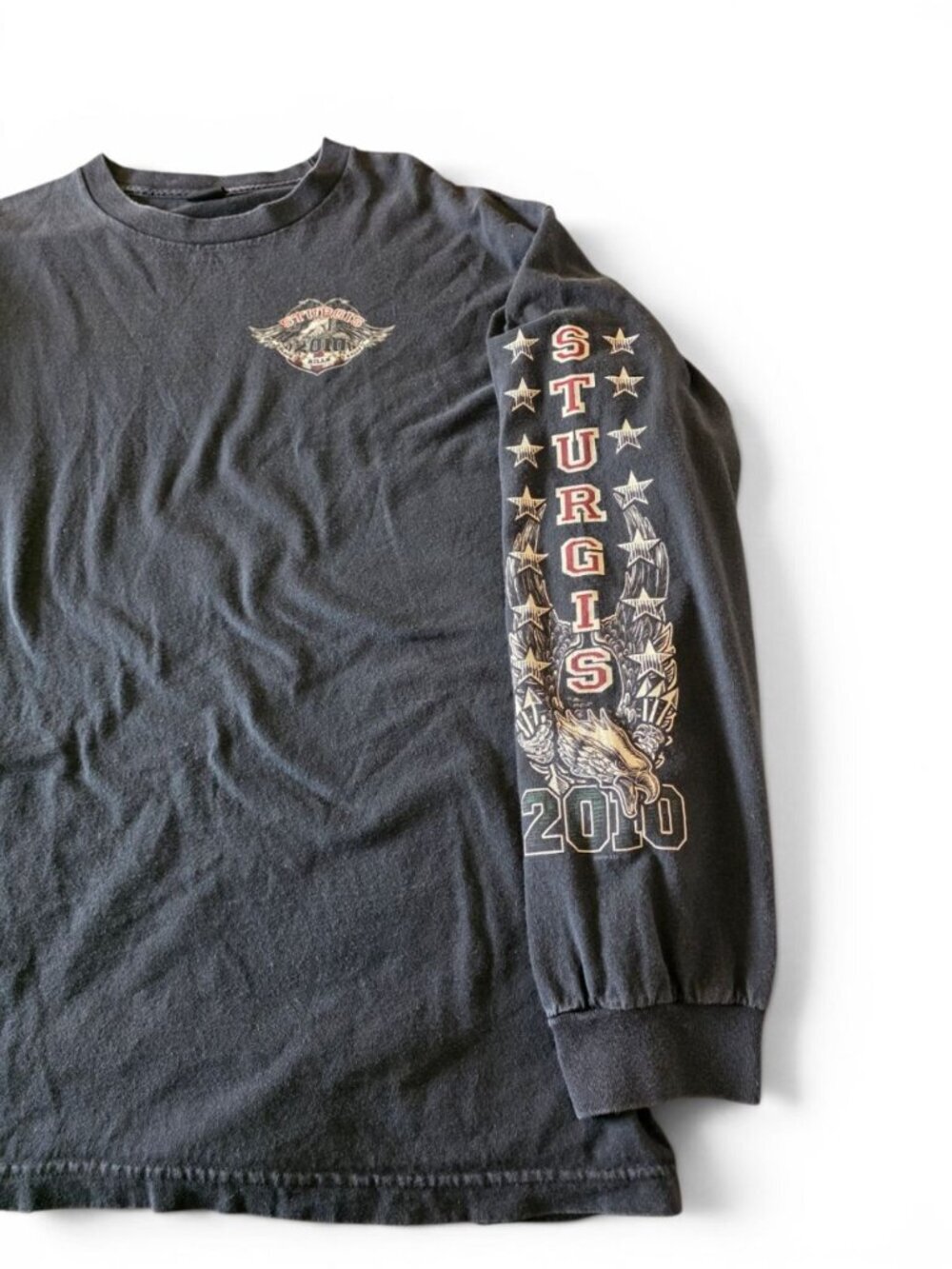 Hot Leathers Sturgis 2010 Black Hills Rally Long Sleeve Graphic T-Shirt 2XL - Picture 11 of 15